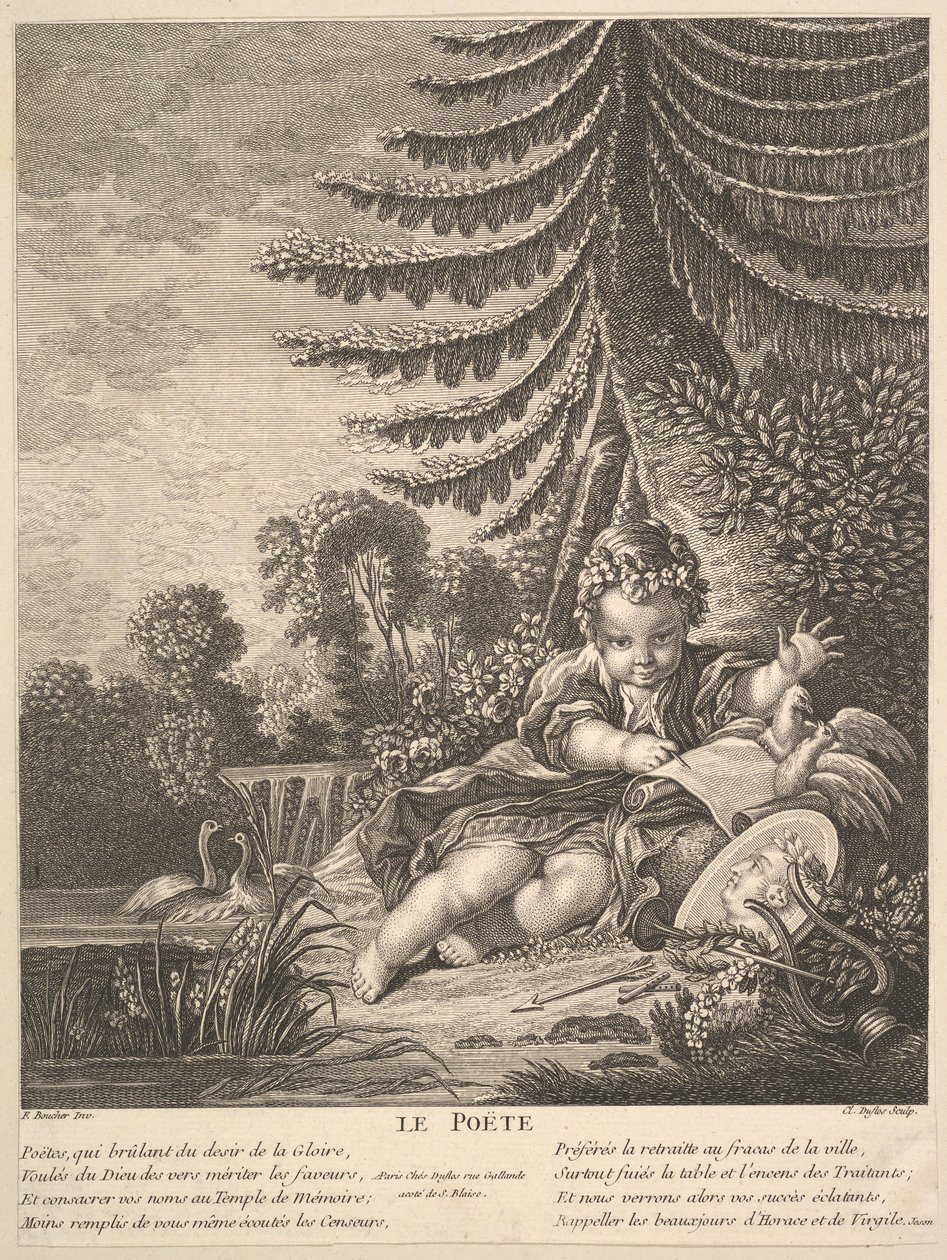 Runoilija, n. 1753. tekijältä Claude Augustin Duflos