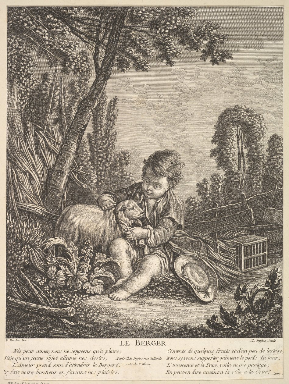 Paimen, noin 1753. tekijältä Claude Augustin Duflos