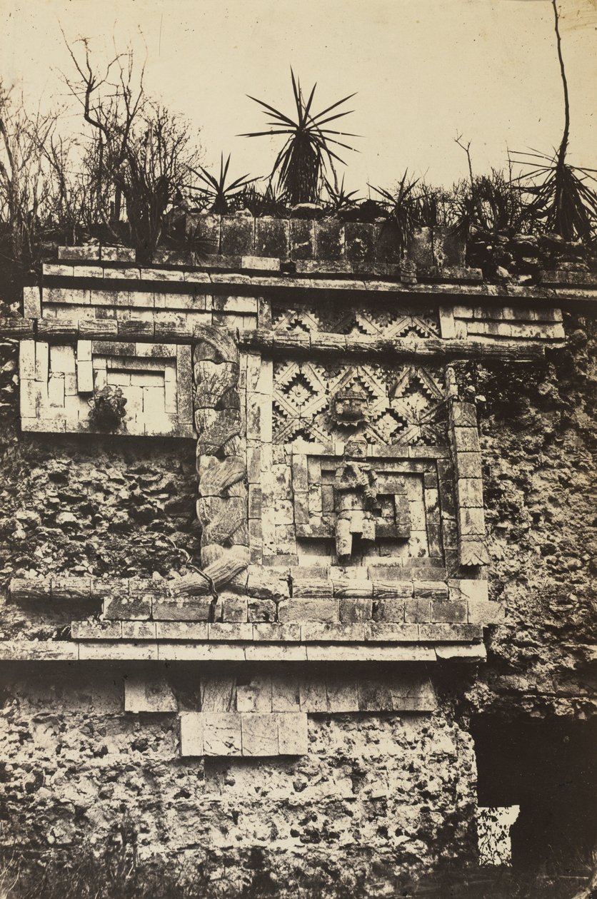 Nunnaluostari, Uxmal, 1860. tekijältä Claude Joseph Désiré Charnay