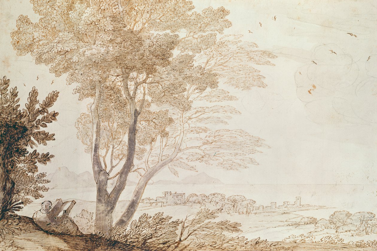 Vaaka (kynä ja muste paperille) tekijältä Claude Lorrain