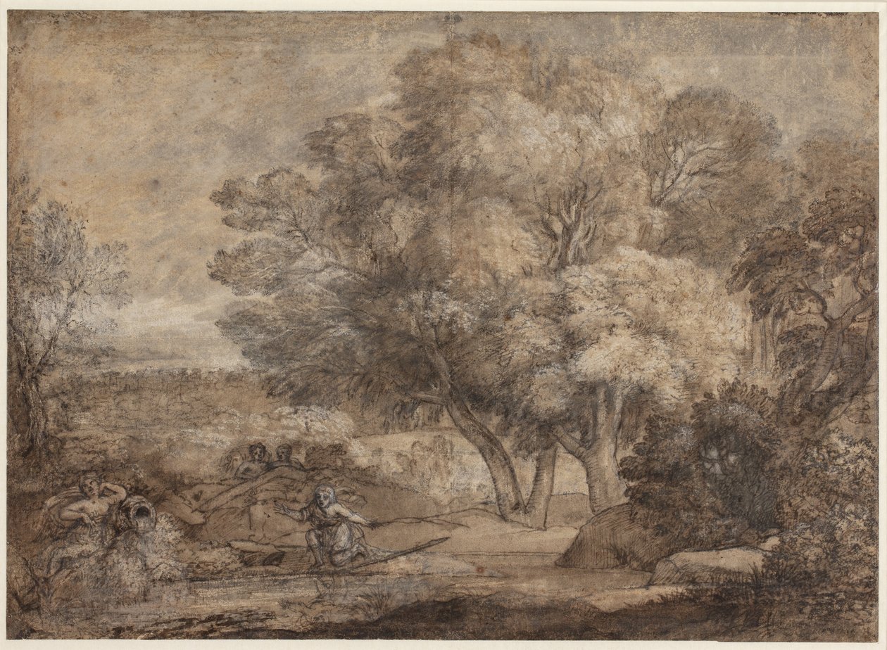 Maisema Narcissuksen ja Kaiun kanssa tekijältä Claude Lorrain
