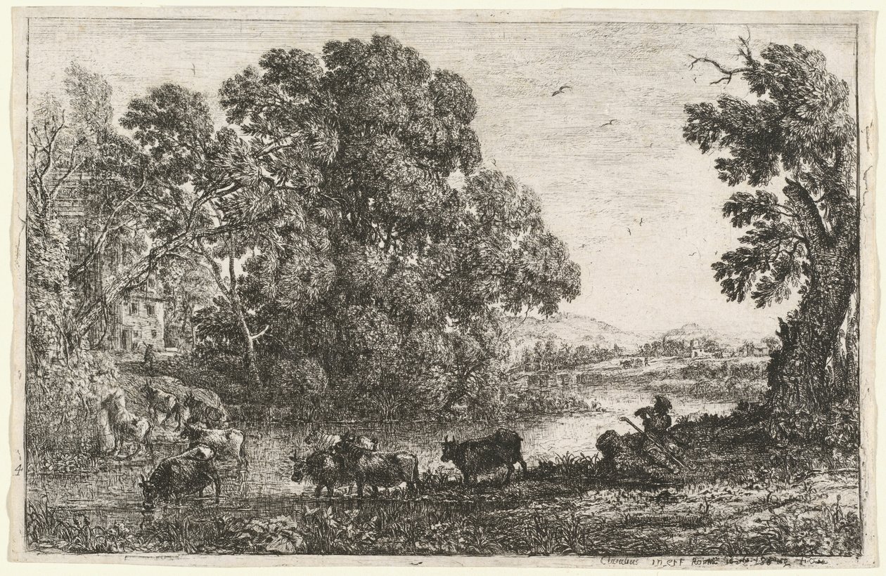 Lehmänpaimen (Le bouvier) tekijältä Claude Lorrain