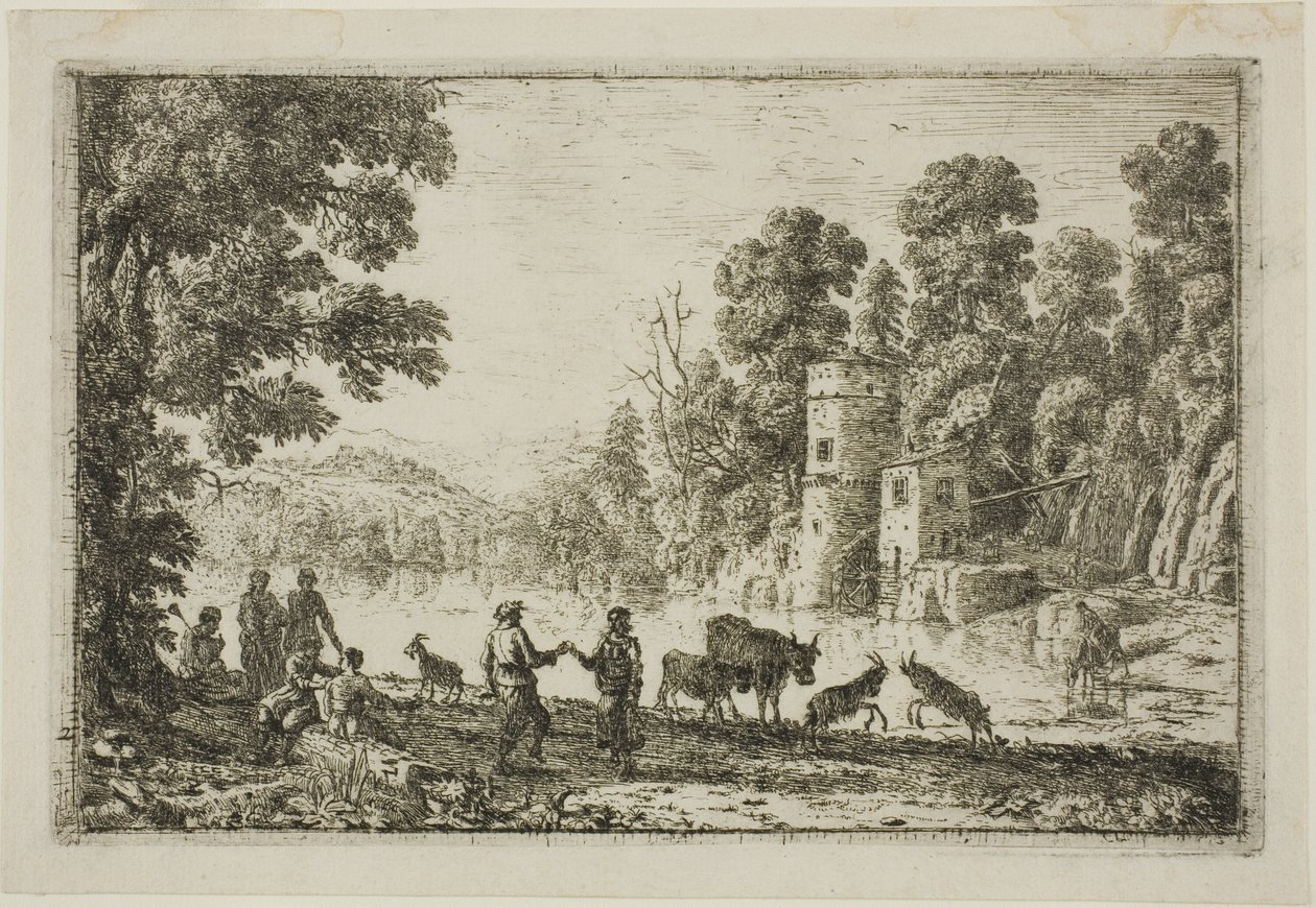 Tanssi joen rannalla tekijältä Claude Lorrain