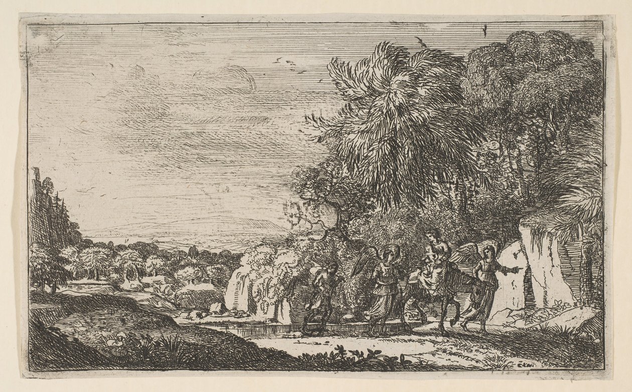 Lento Egyptiin, n. 1630-31. tekijältä Claude Lorrain