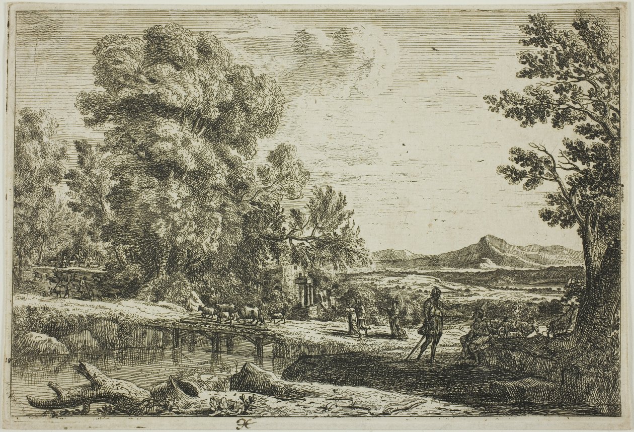 Puinen silta (Rebecca ja Eliezer) tekijältä Claude Lorrain