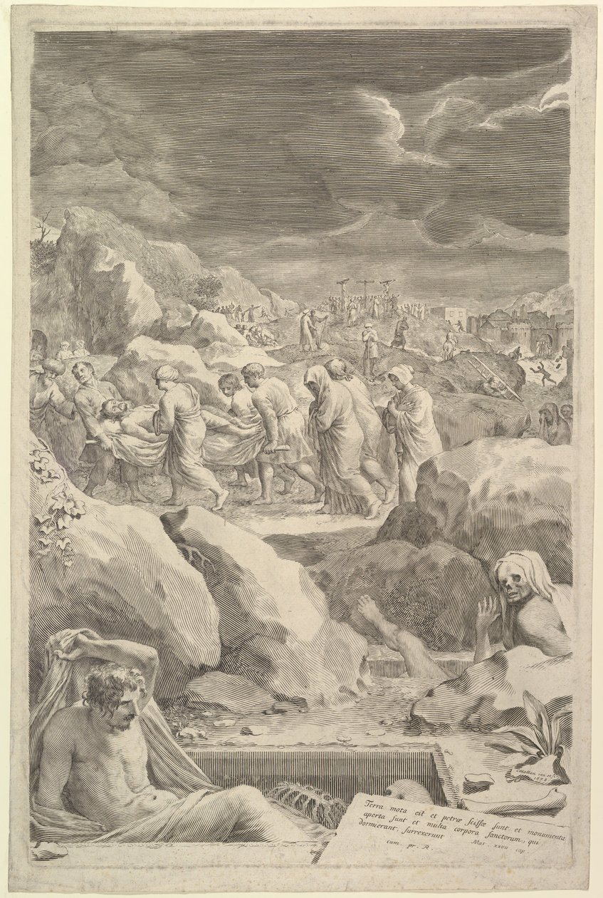 Kristuksen hautakulkue, 1678. tekijältä Claude Mellan