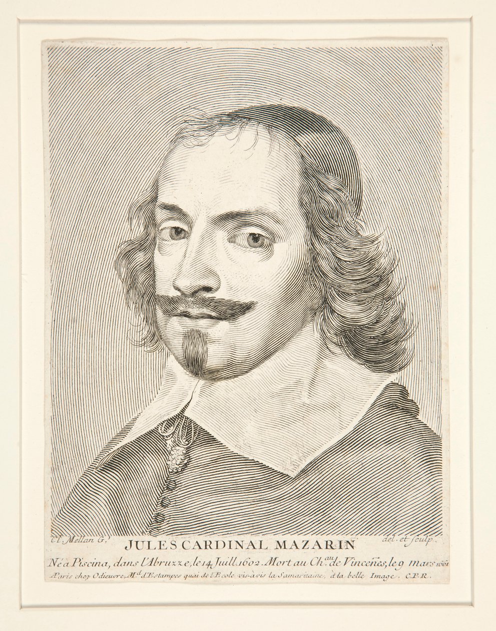 Kardinaali Jules Mazarin (1602-1661) tekijältä Claude Mellan