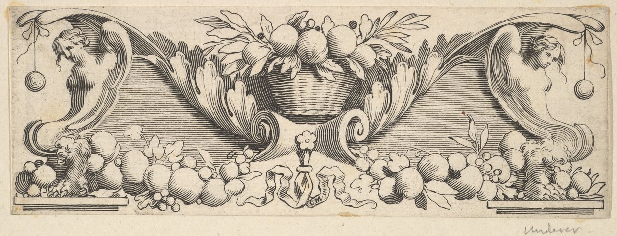 Pääpanta: Basket of Fruit. tekijältä Claude Mellan