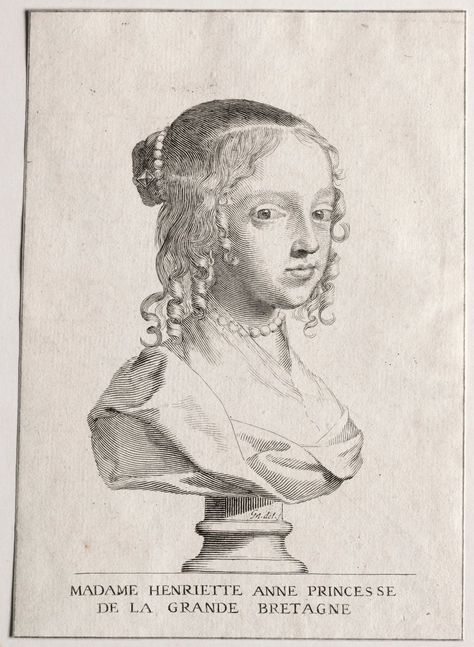 Henriette-Marie dAngleterre, herttuatar dOrleans. tekijältä Claude Mellan