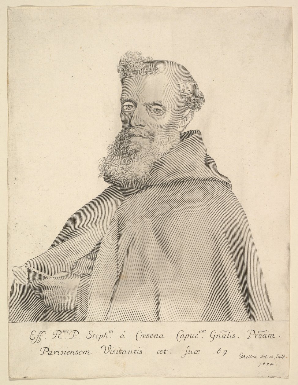 Isä Stephen Cesenalainen, 1674. tekijältä Claude Mellan