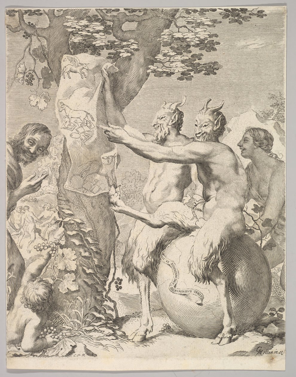 Satyrs, ennen vuotta 1645. tekijältä Claude Mellan