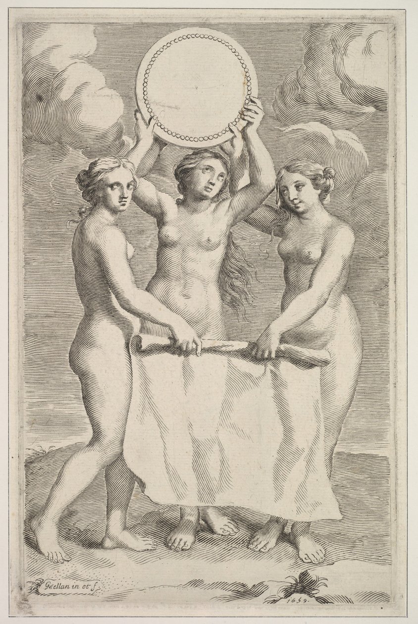 Kolme armoa, 1659. tekijältä Claude Mellan