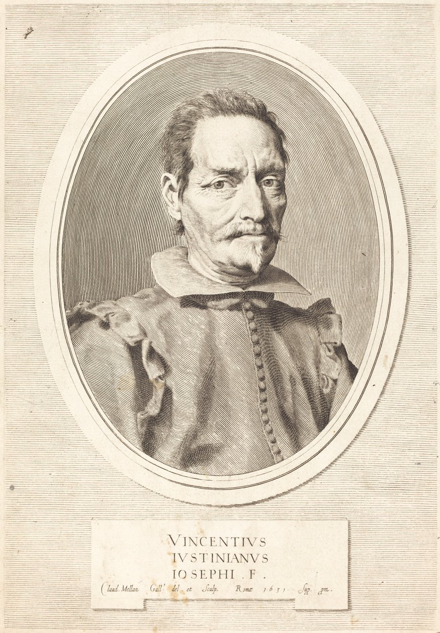 Vincenzo Giustiniani tekijältä Claude Mellan