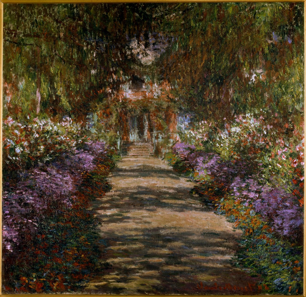 Allee Givernyn puutarhassa tekijältä Claude Monet