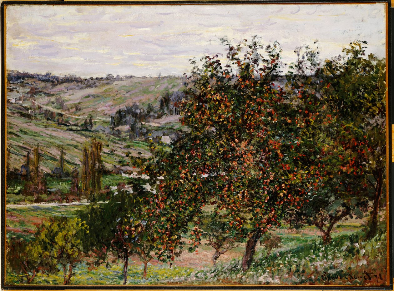 Omenapuut lähellä Vetheuilia tekijältä Claude Monet