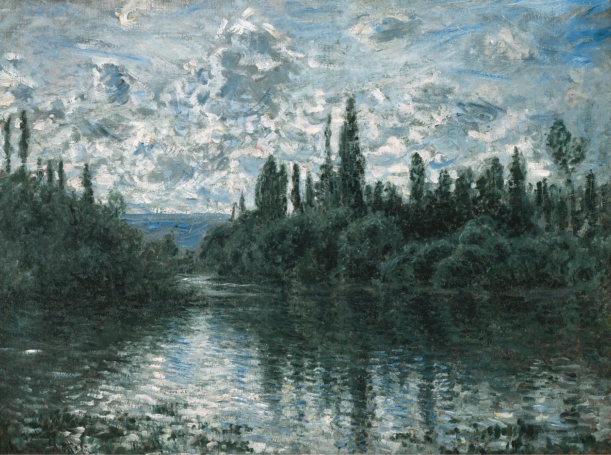 Seinen haara lähellä Vétheuilia, 1878. tekijältä Claude Monet