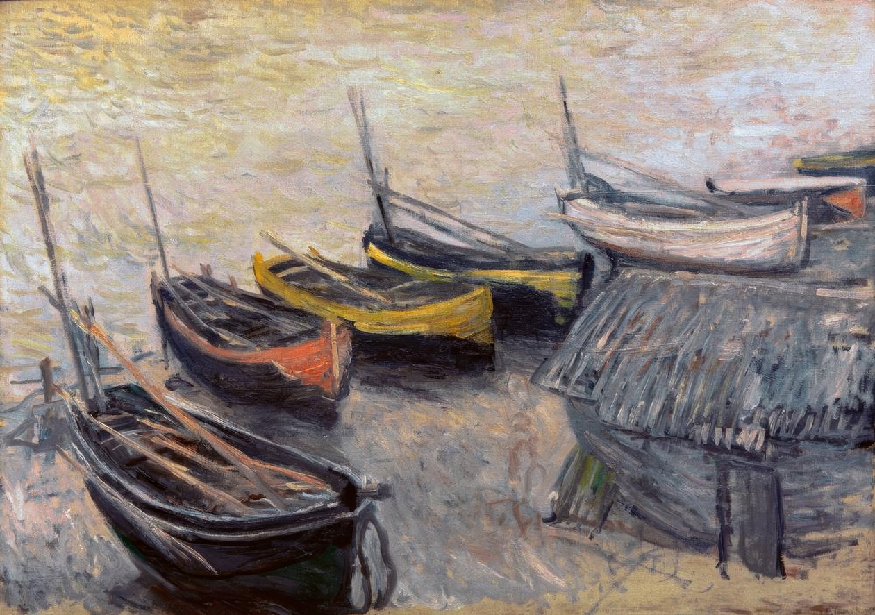 Veneitä rannalla tekijältä Claude Monet