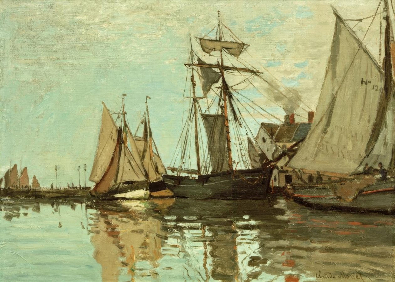 Veneet Honfleurin satamassa tekijältä Claude Monet