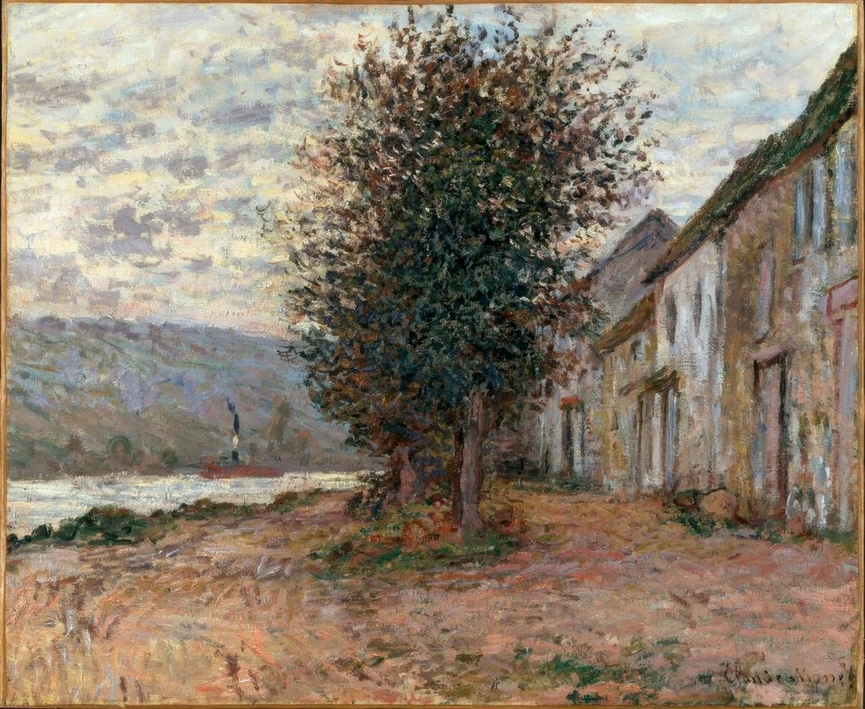 Seinen rannat Lavacourtissa tekijältä Claude Monet