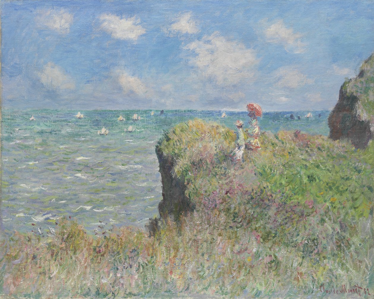 Cliff Walk Pourvillessä, 1882 tekijältä Claude Monet