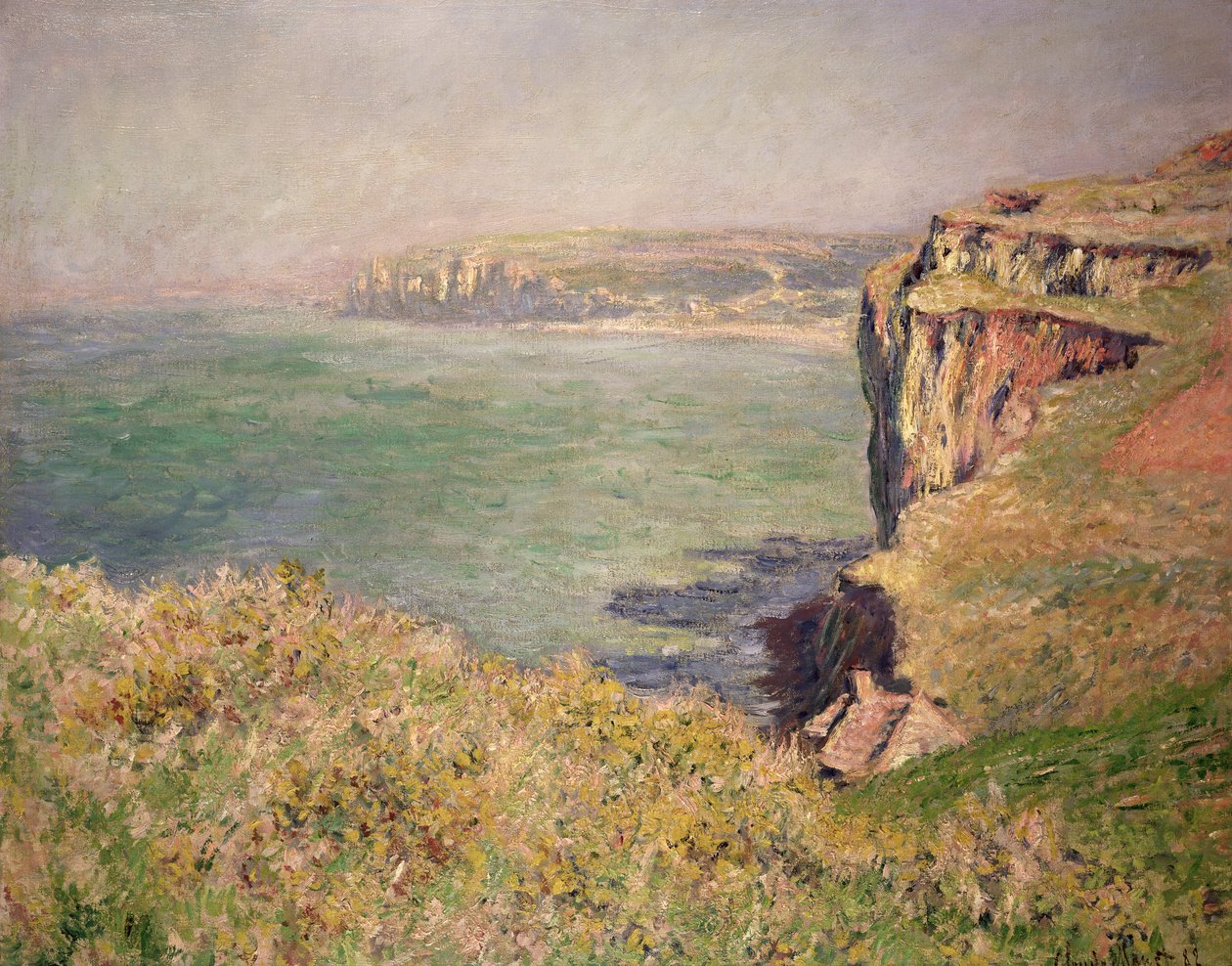 Cliff at Varengeville, 1882 tekijältä Claude Monet