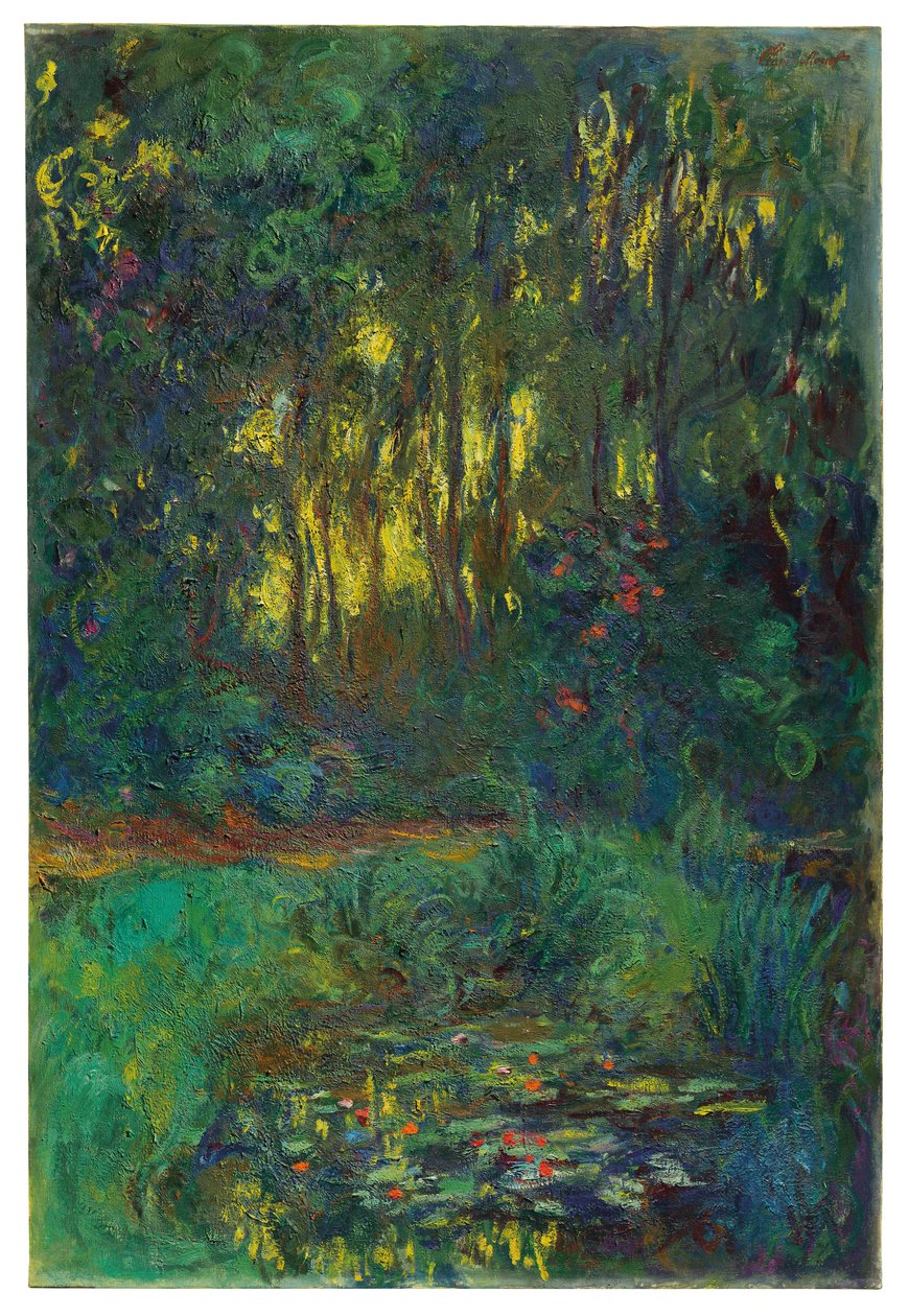Lummelammen kulma, n. 1918-1919 tekijältä Claude Monet