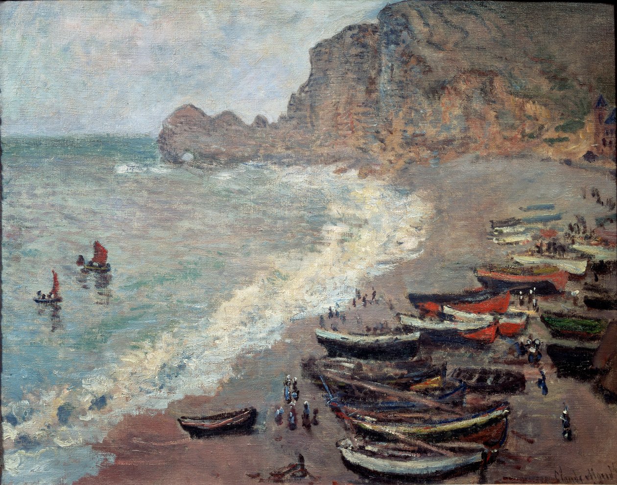 Etretat, ranta ja Porte d