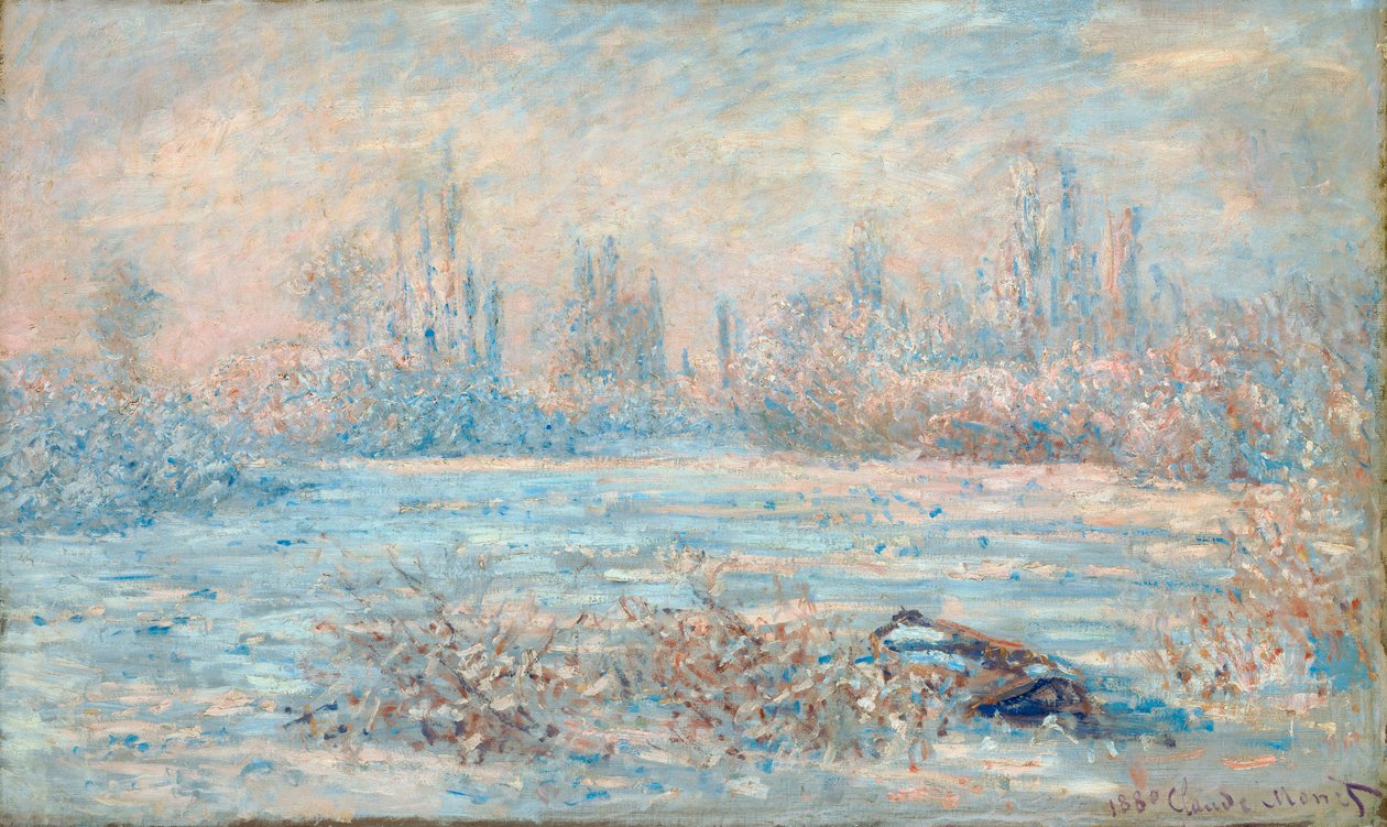 Pakkanen, 1880 tekijältä Claude Monet
