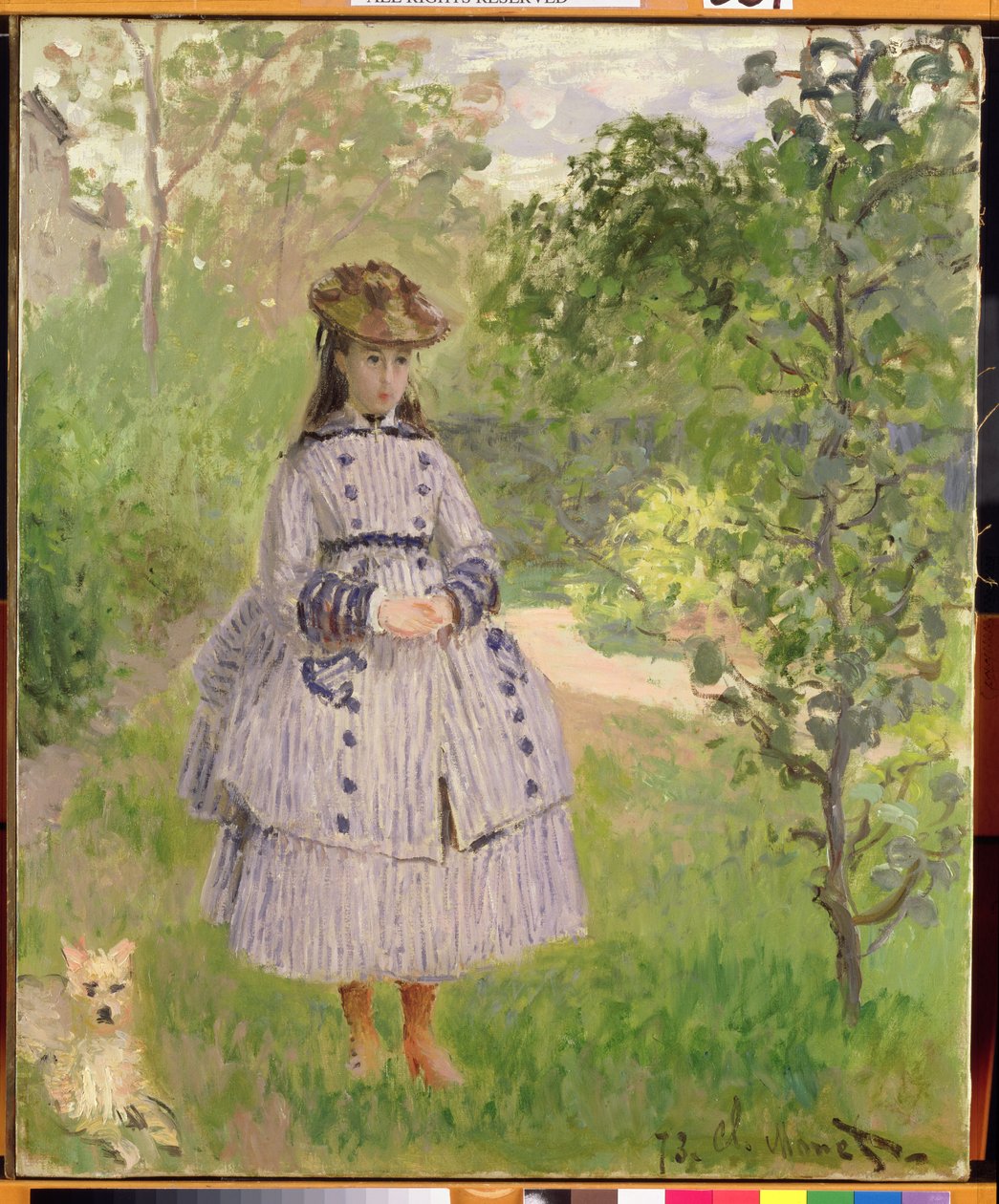 Tyttö puutarhassa, 1873 tekijältä Claude Monet