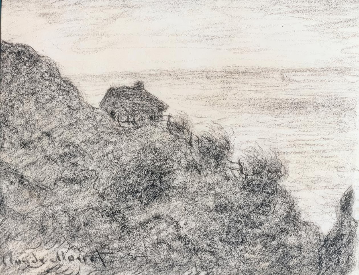 Tullimökki Pourvillen lähellä tekijältä Claude Monet
