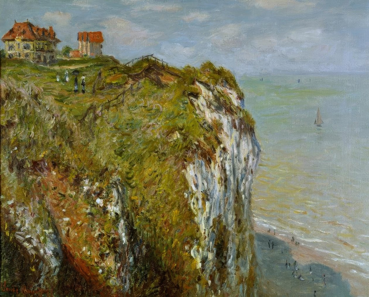 La falaise à Dieppe tekijältä Claude Monet