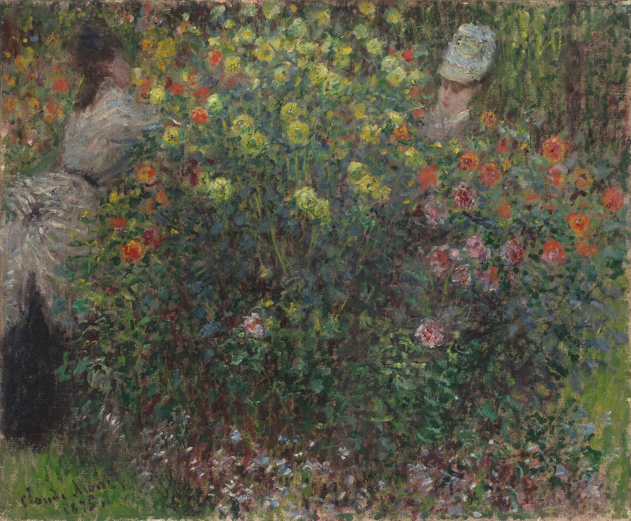Ladies in Flowers, 1875 tekijältä Claude Monet