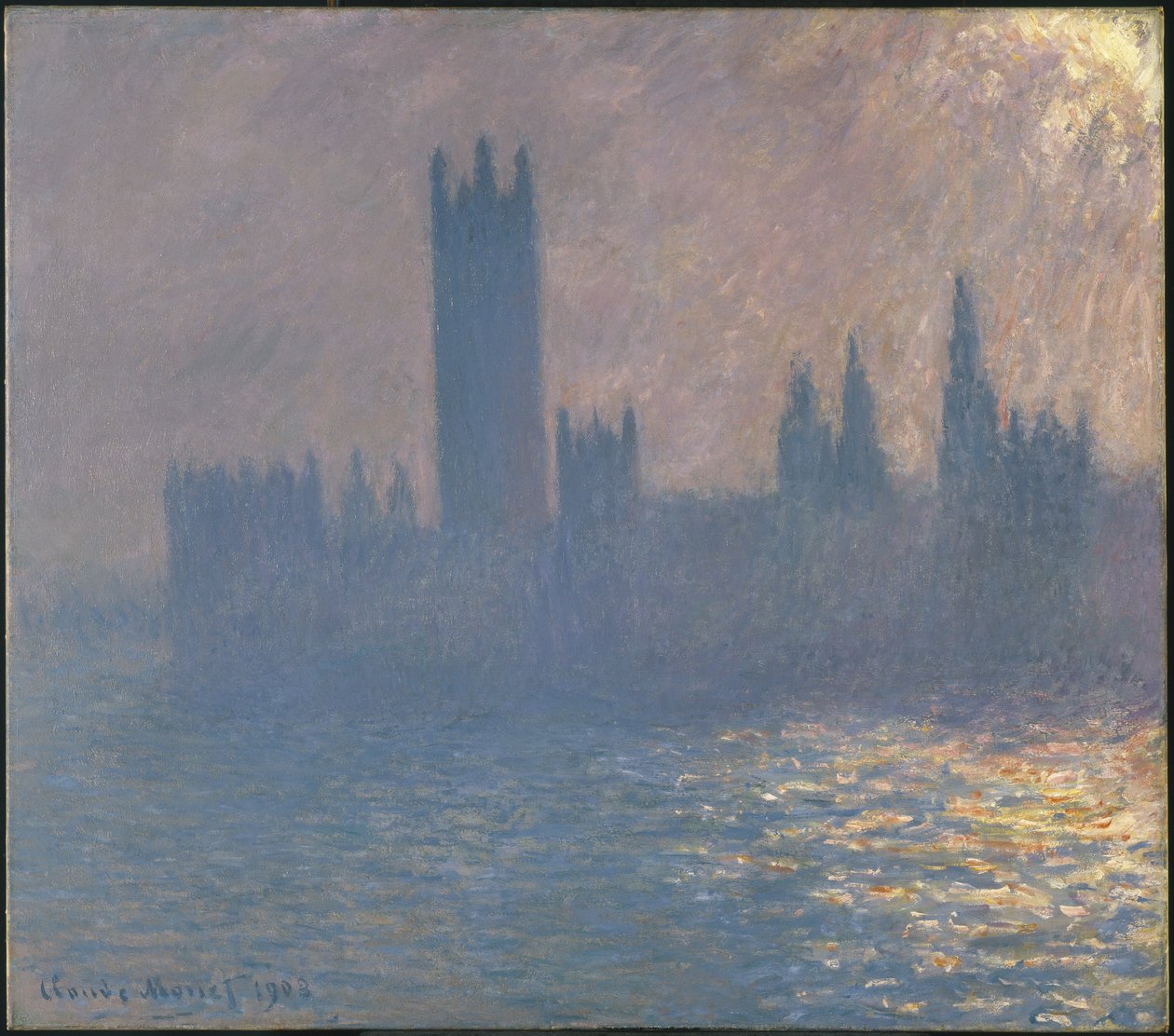 Le Parlement, effet de soleil tekijältä Claude Monet