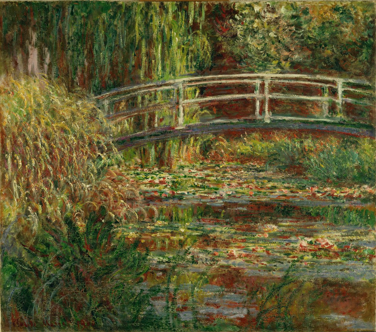 Nymfien lampi ... (öljy kankaalle) tekijältä Claude Monet