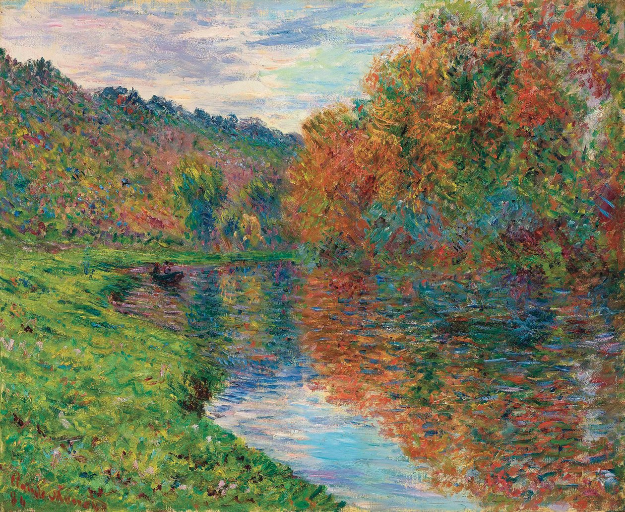 Jeufossen käsivarsi, syksy, 1884. tekijältä Claude Monet
