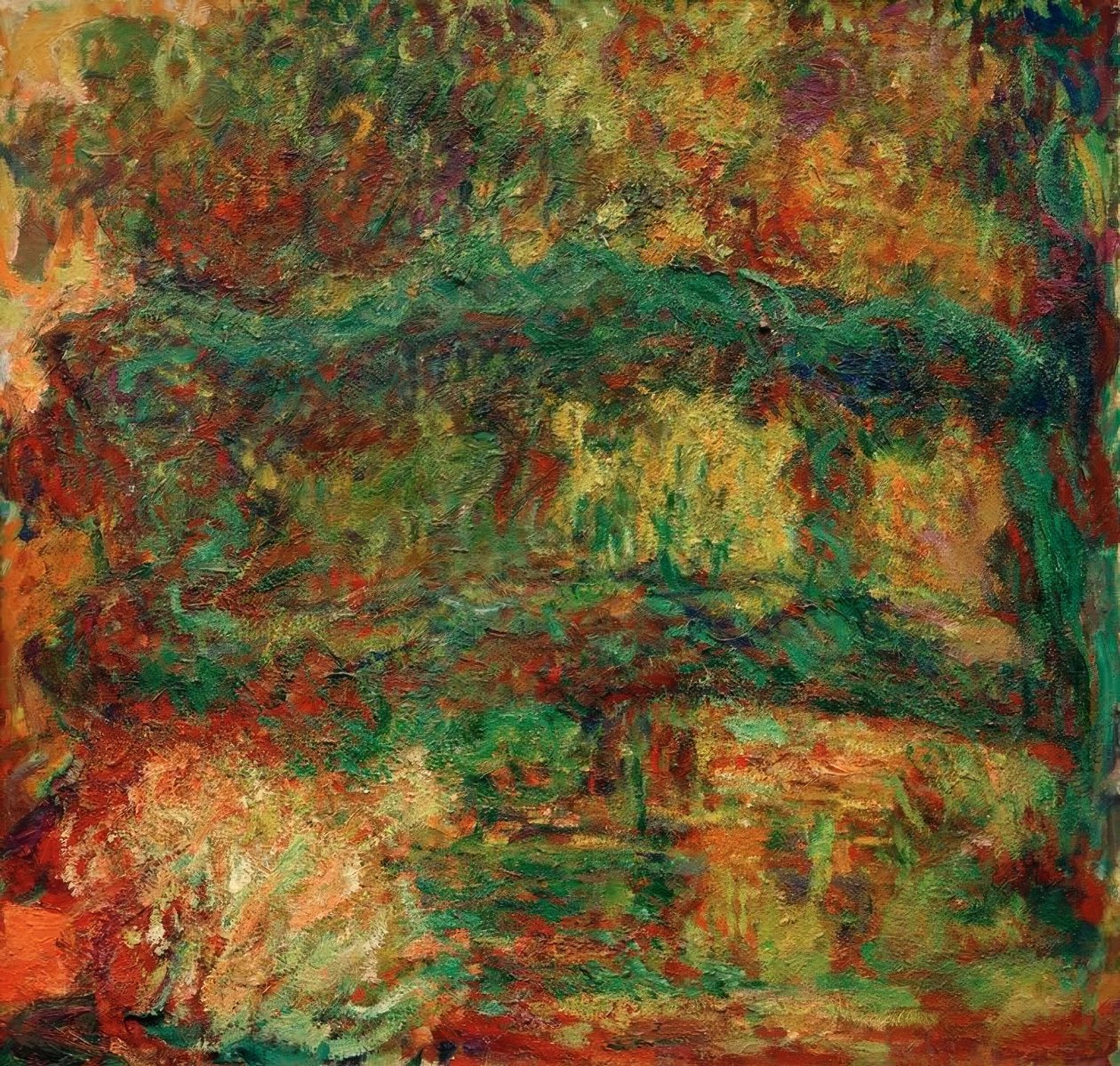 Le pont japonais (Nymphéas, le pont japonais) tekijältä Claude Monet