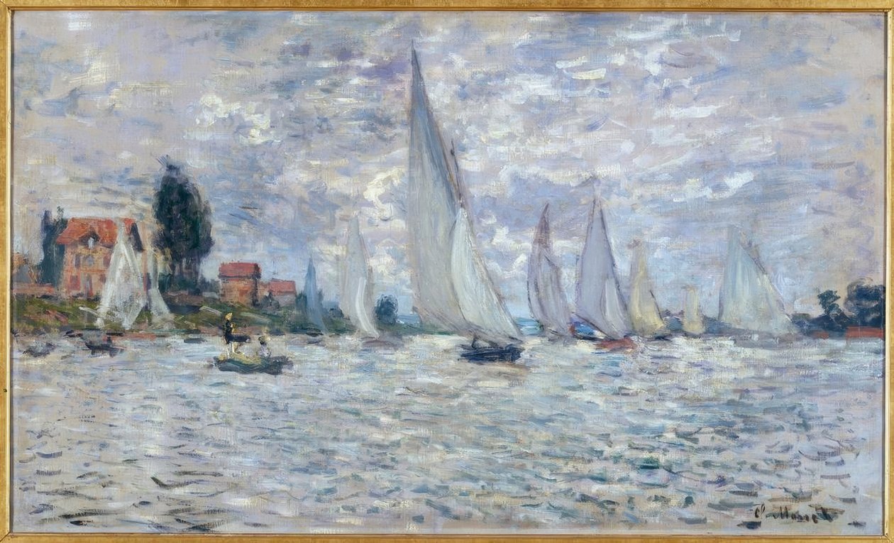 Les barques. Regates à Argenteuil tekijältä Claude Monet