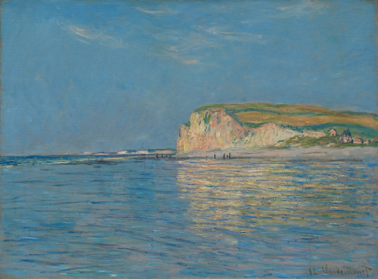 Laskuvesi Pourvillessä, lähellä Dieppeä, 1882 tekijältä Claude Monet