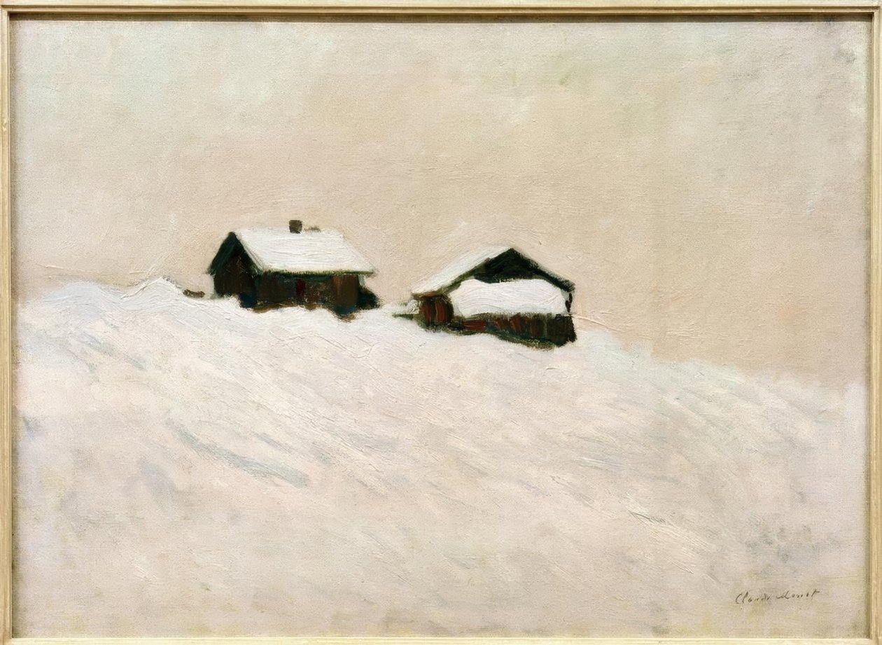 Maisons dans la neige, Norvege tekijältä Claude Monet