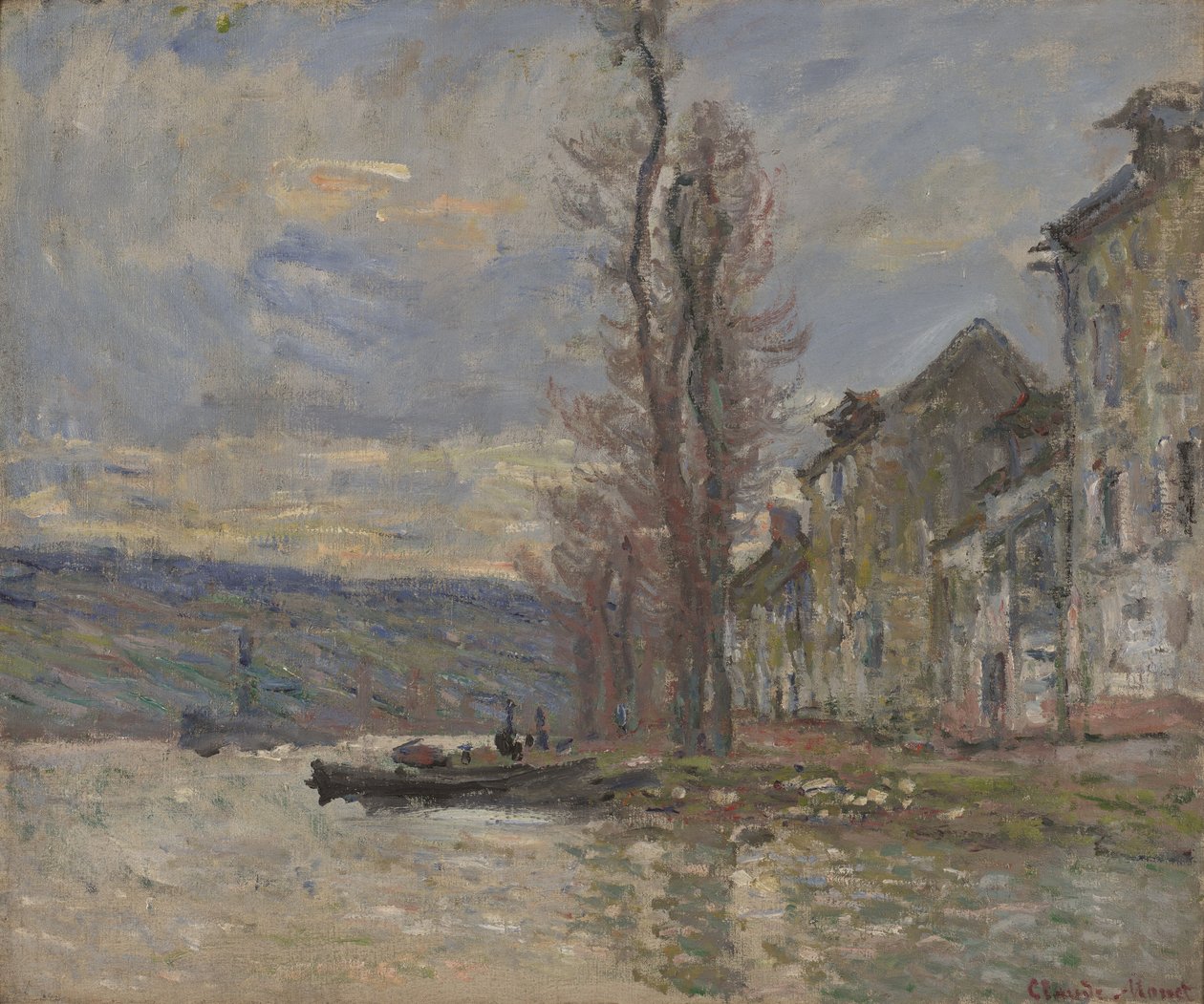 Joki Lavacourtissa tekijältä Claude Monet