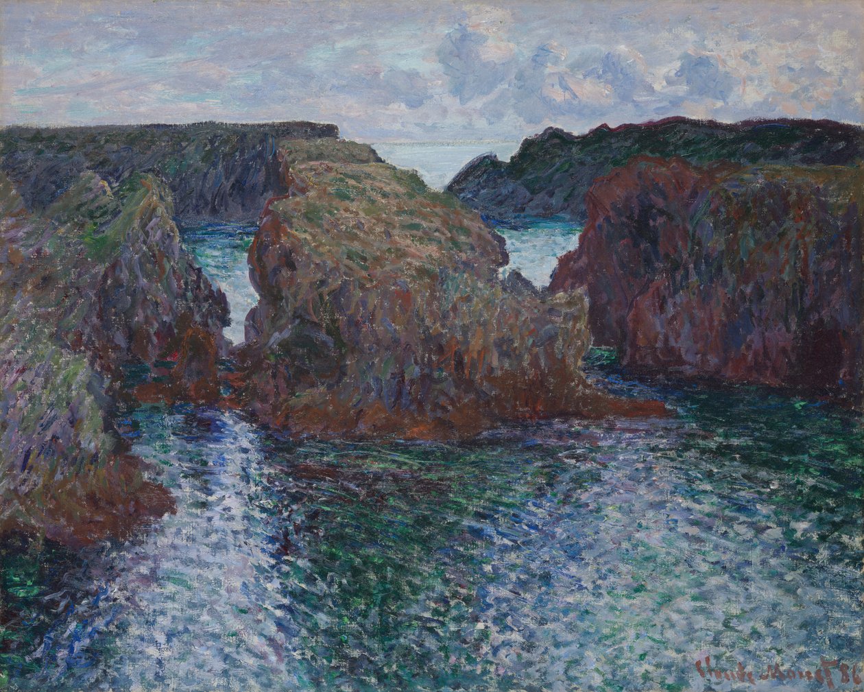 Kivet Port-Goulpharissa, Belle-Îlessa, 1886. tekijältä Claude Monet