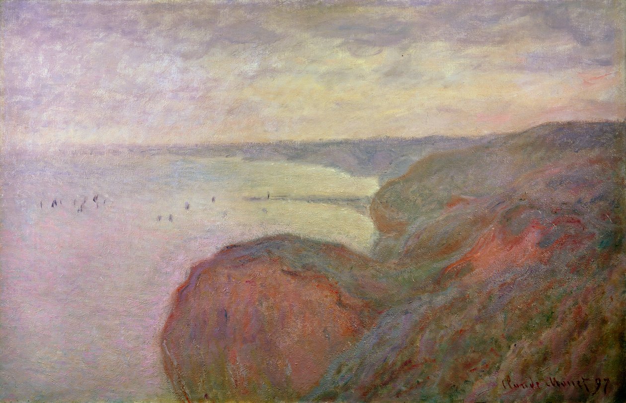 Jyrkät kalliot lähellä Dieppeä, 1897. tekijältä Claude Monet