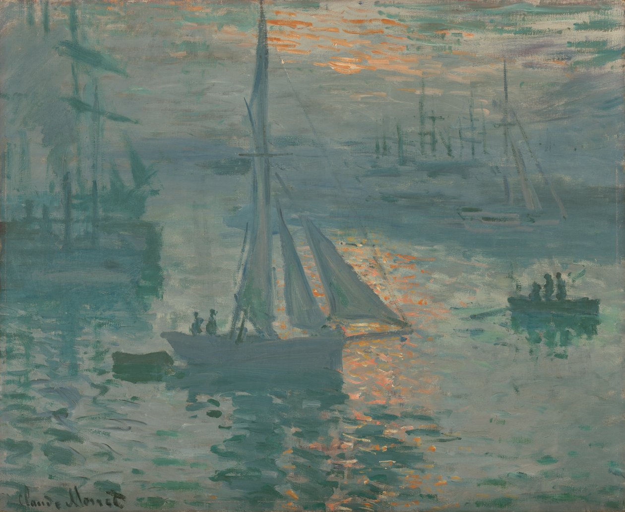 Auringonnousu (meri) tekijältä Claude Monet