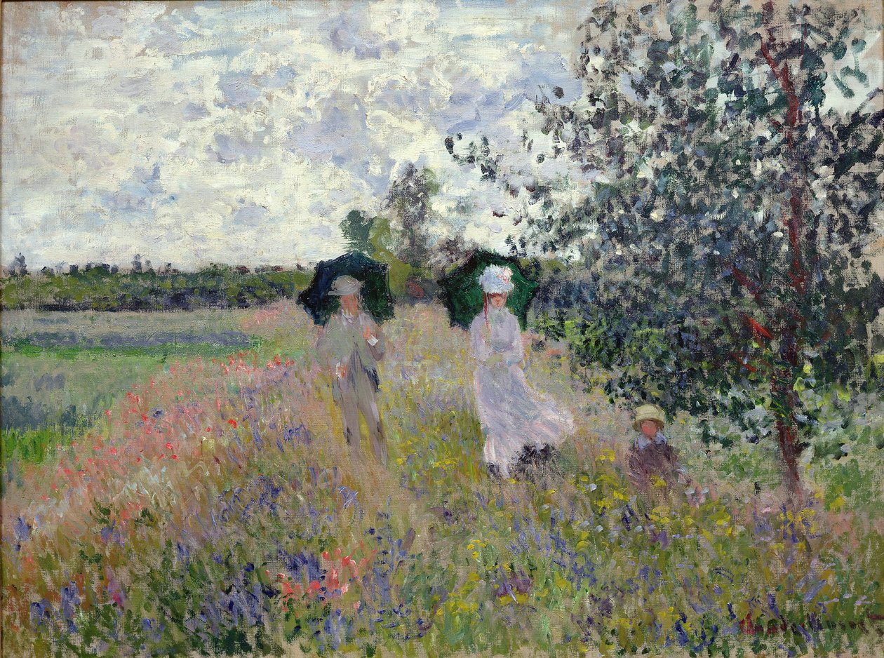 Kävelemässä Argenteuilin lähellä tekijältä Claude Monet