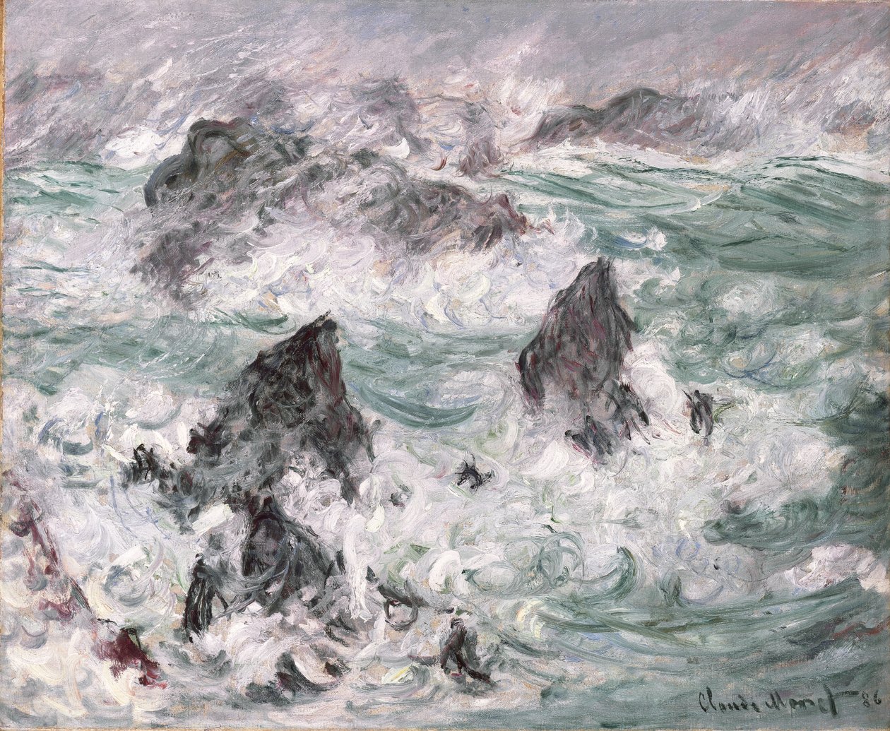 Myrsky Belle-Ilessä tekijältä Claude Monet