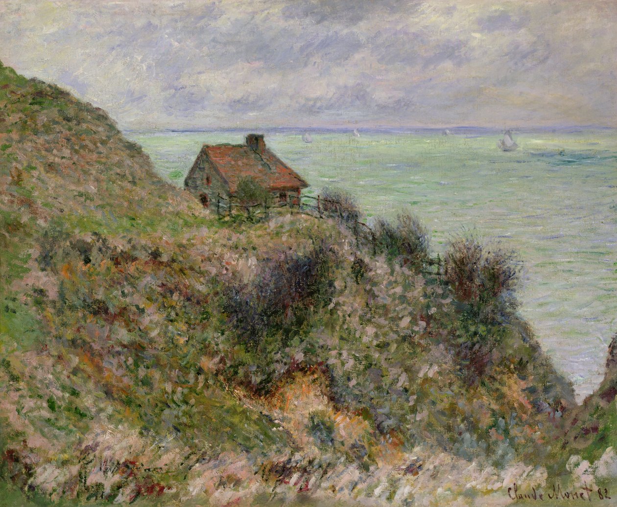Tullimiesten maja Pourvillessä, 1882. tekijältä Claude Monet