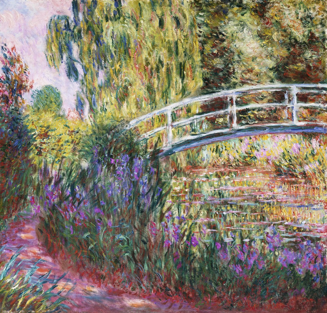 Japanilainen silta, lampi lumpeilla tekijältä Claude Monet