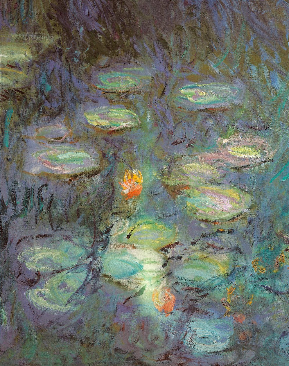 Nympheas: Aamu (yksityiskohta) tekijältä Claude Monet