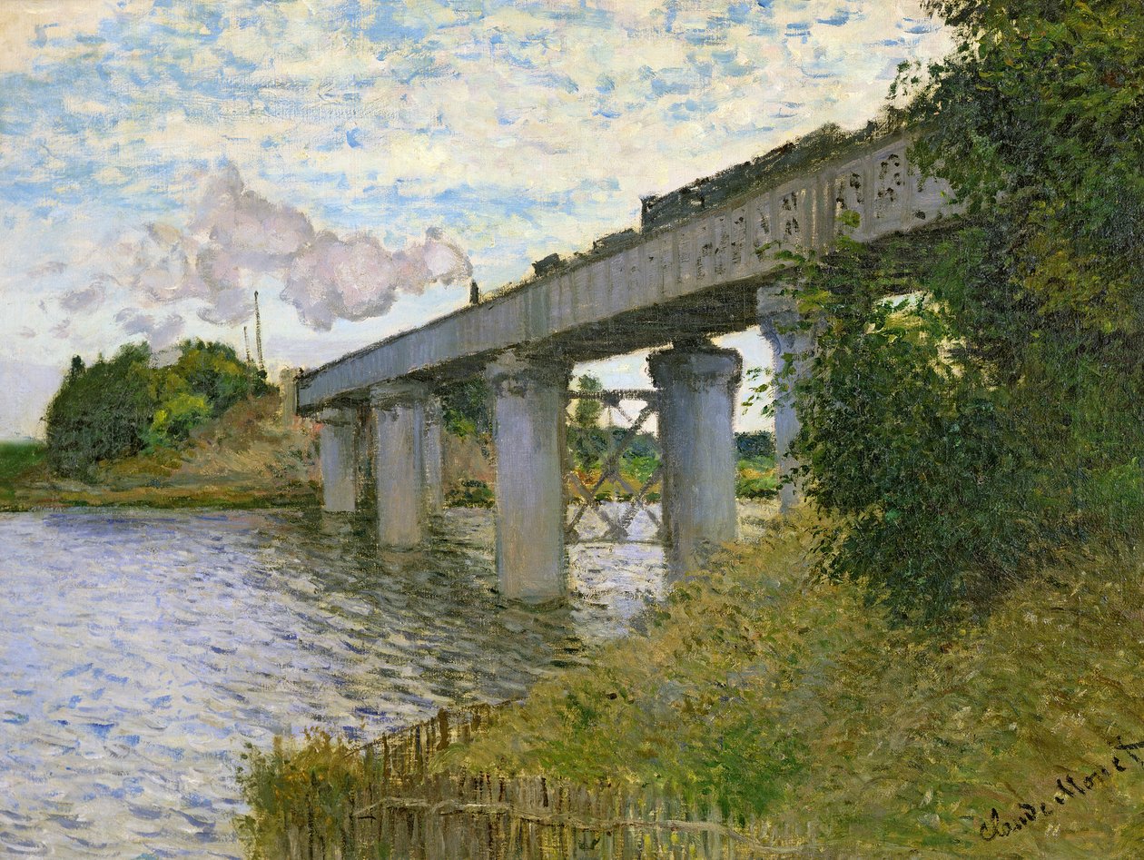 Rautatiesilta Argenteuilissa tekijältä Claude Monet