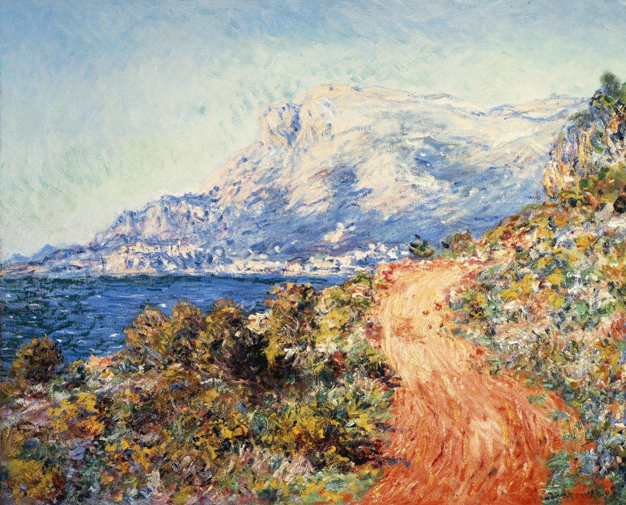 Red Road lähellä Mentonia, 1884 tekijältä Claude Monet